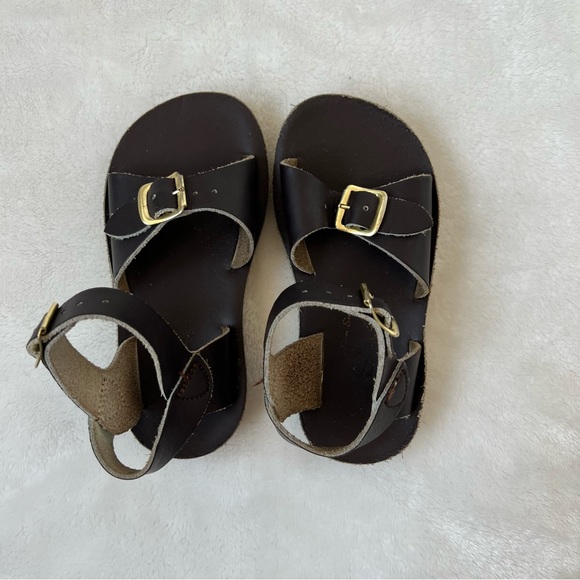 Sun San saltwater surfer chocolate brown sandal 8 dark unisex buckle water beach - Picture 2 of 3